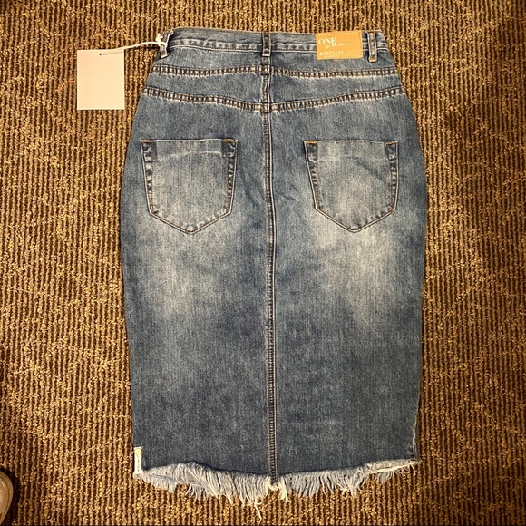 NEW One Teaspoon Cadillac Denim Skirt - Picture 6 of 8
